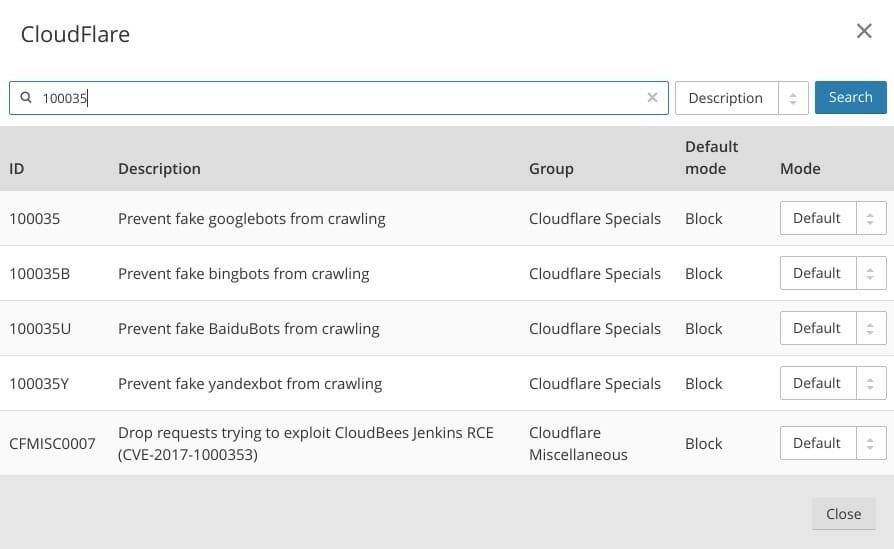 Настройки Cloudflare